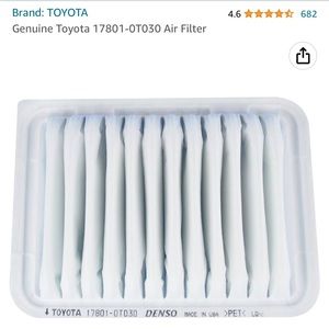 Genuine Toyota 17801-0T030 Air Filter